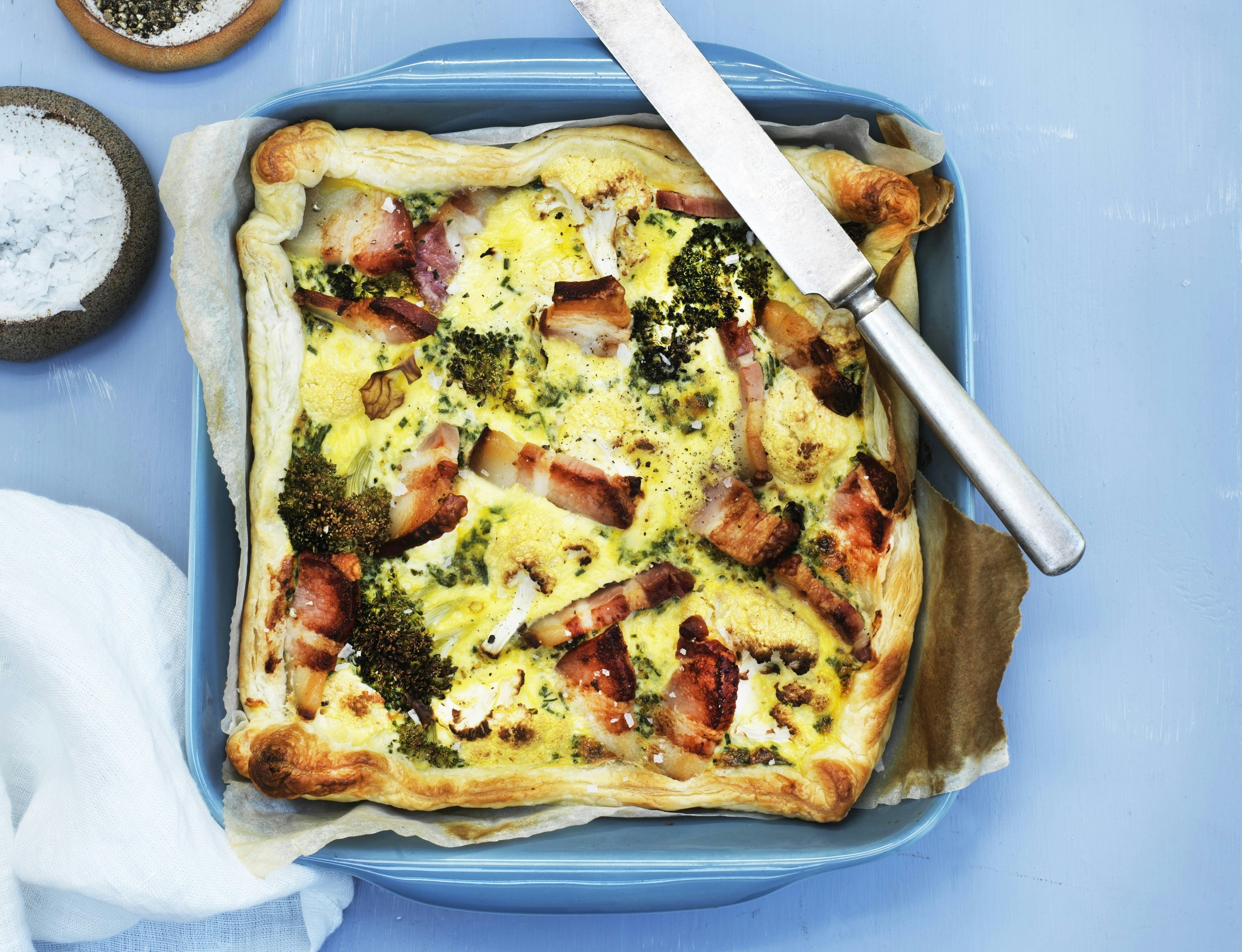 Tærte med broccoli og bacon