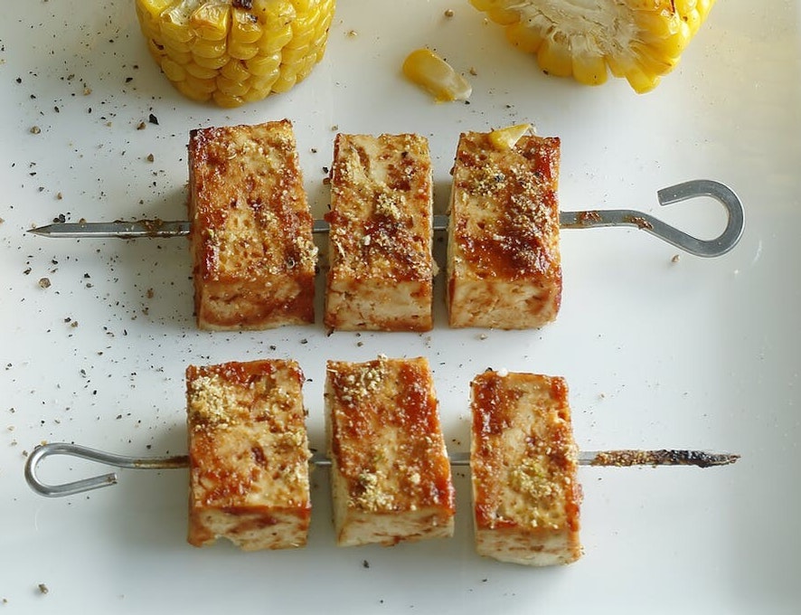 Tofu-spyd med barbecue