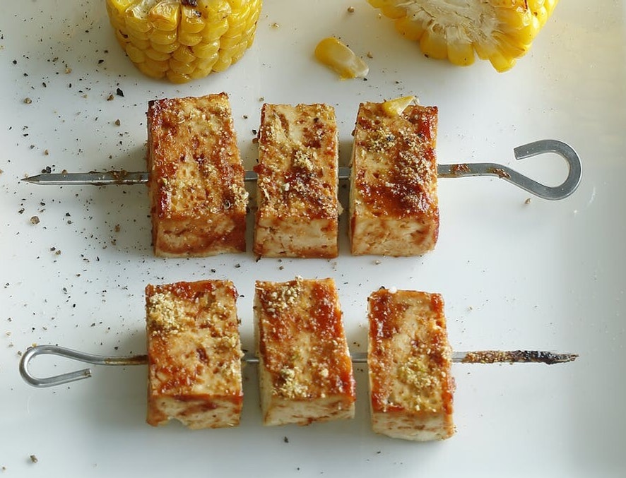 Tofu-spyd med barbecue