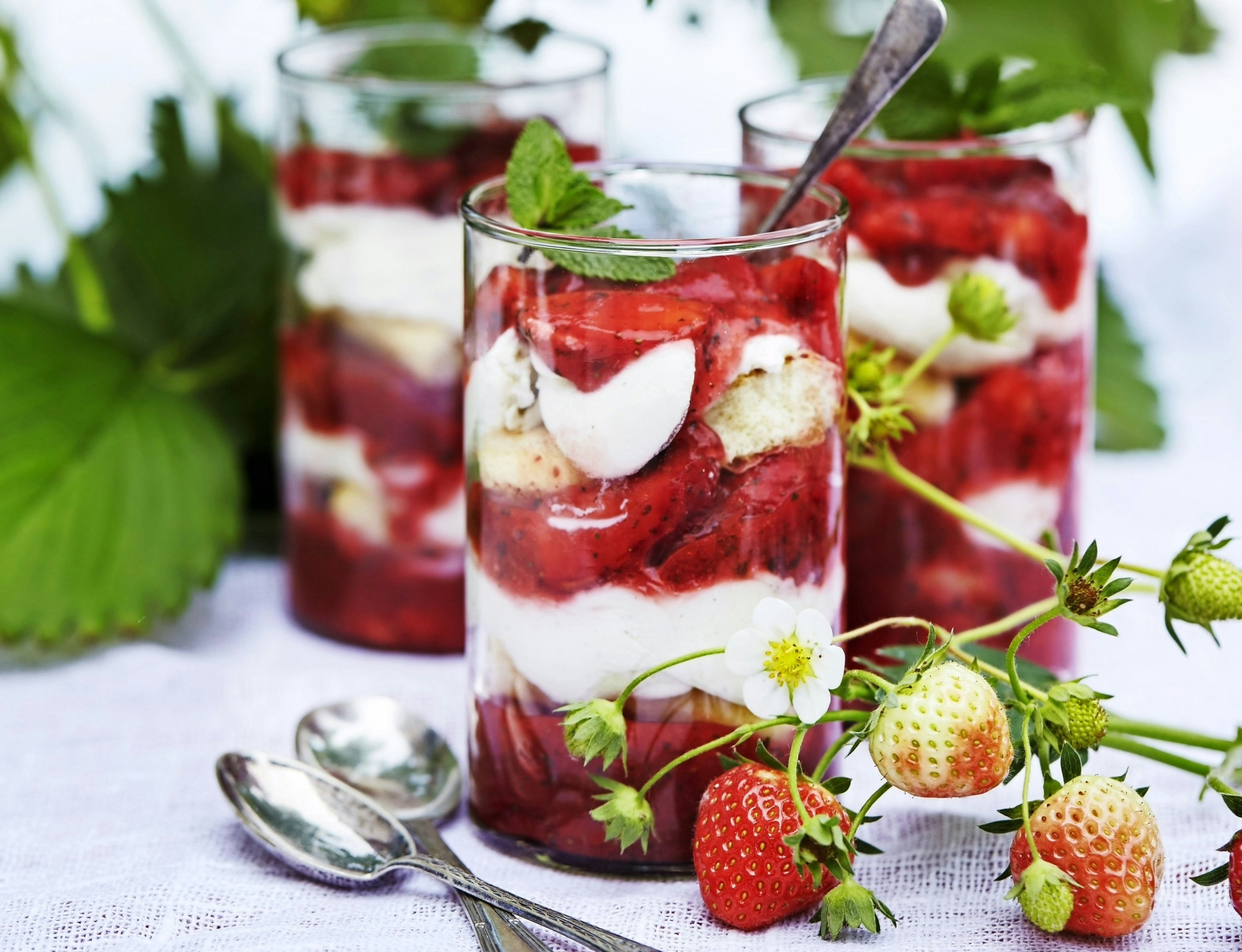 Trifli med mascarponecreme og jordbærcoulis