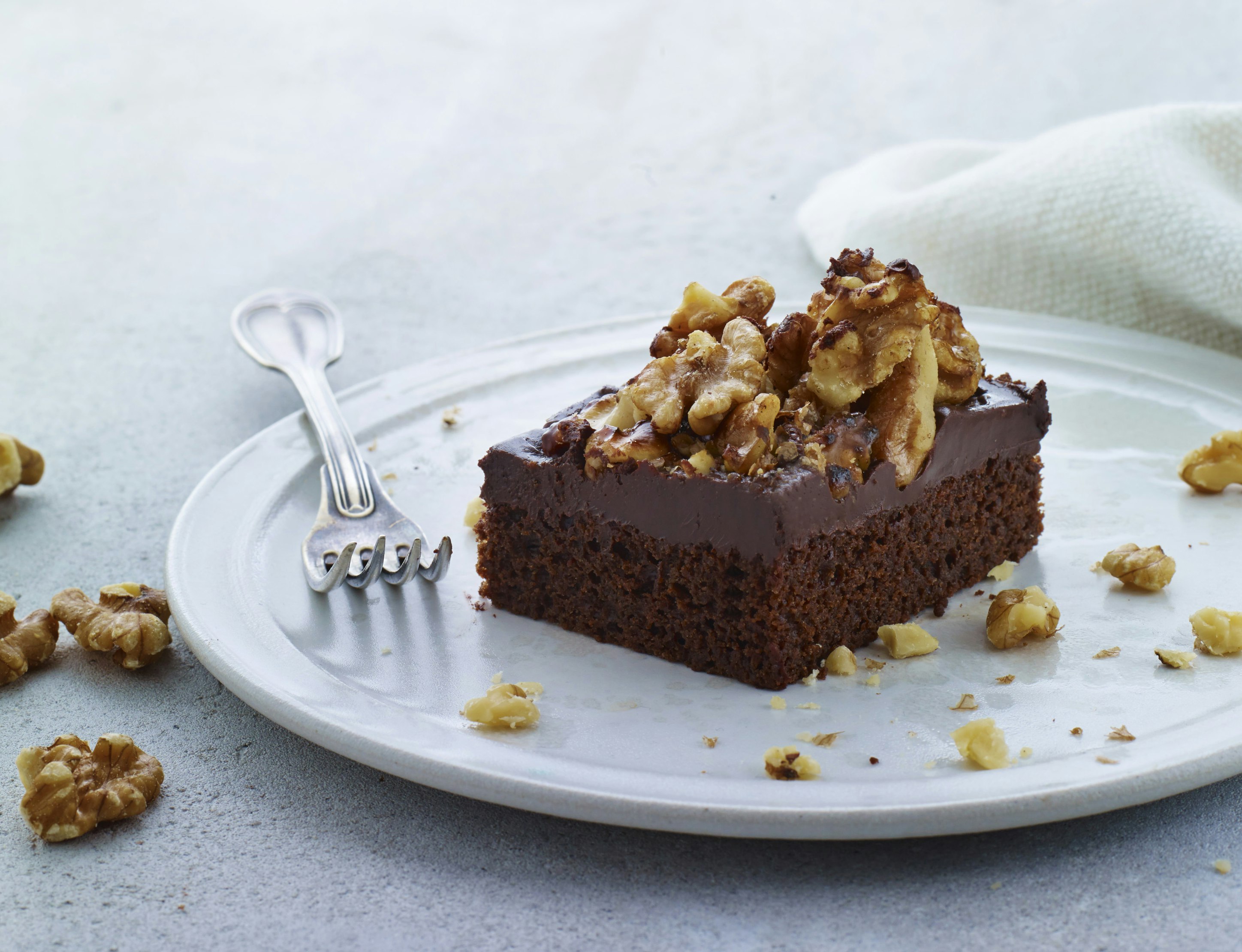 Trøffelkage med valnødder