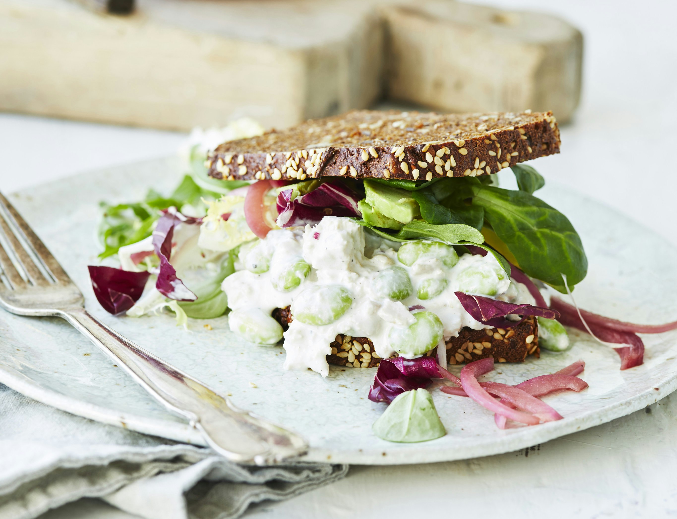 Tunsandwich på ristet rugbrød