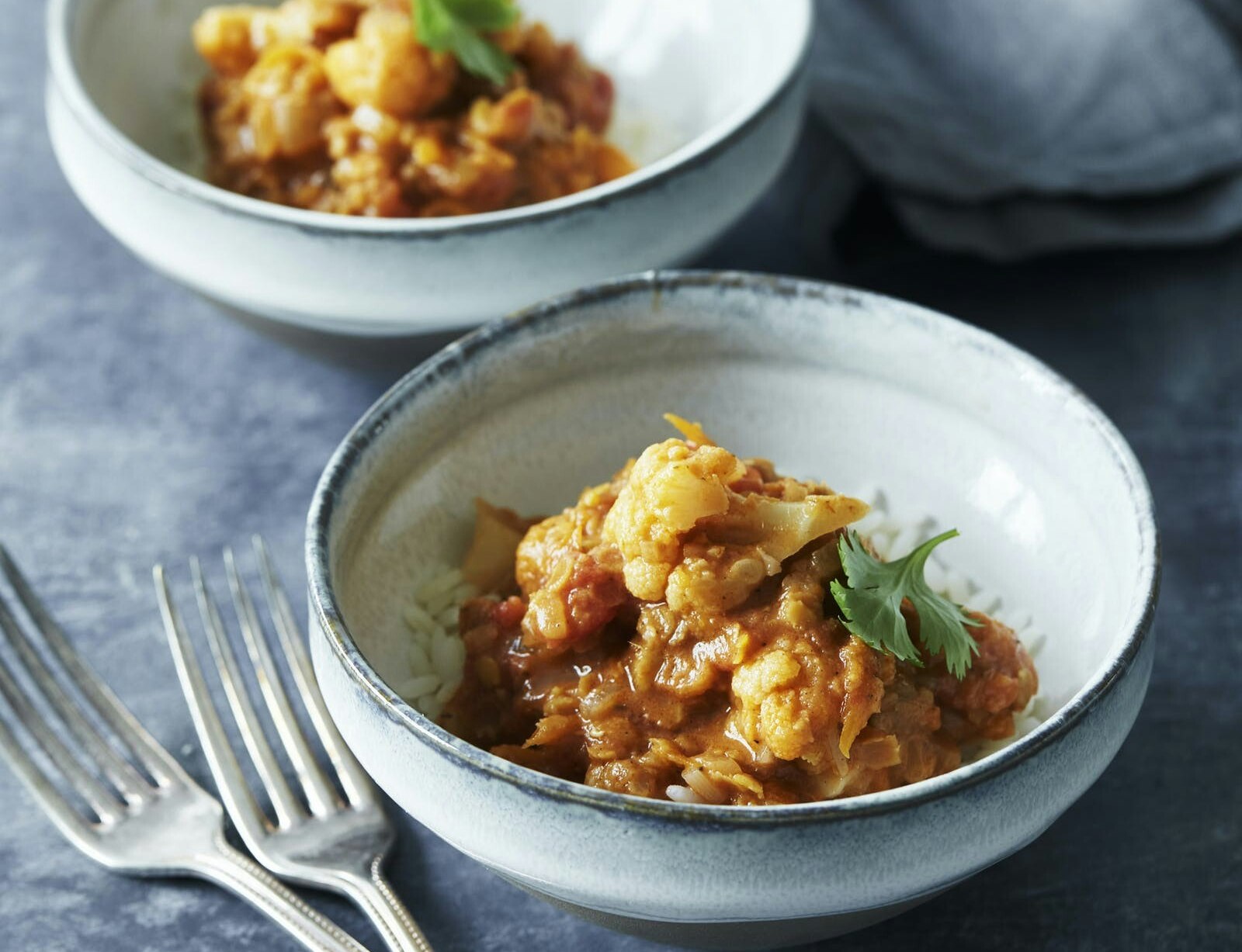 Vegetarisk tikka masala med blomkål